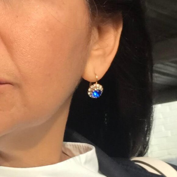 Neiman Marcus 18K Gold Plated Flower Design French Back Earrings